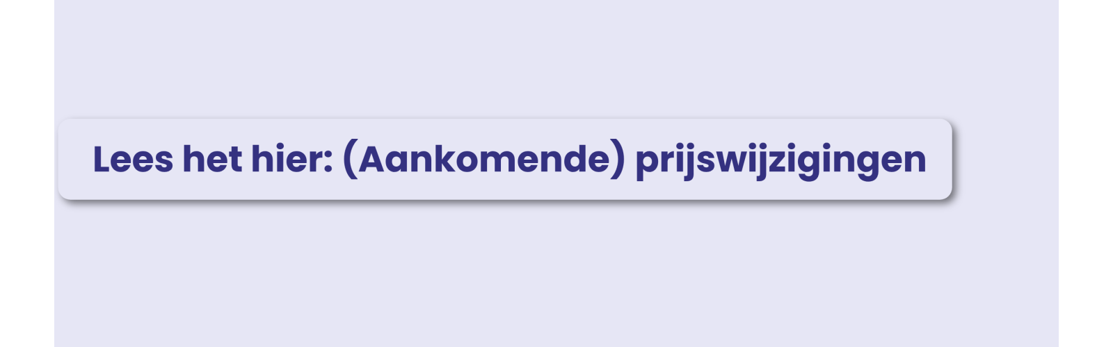 Aankomende prijswijzigingen