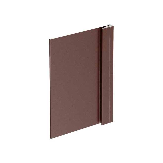 Cladix Aluminium Gevelbekleding Walnootbruin – Vlak Startprofiel