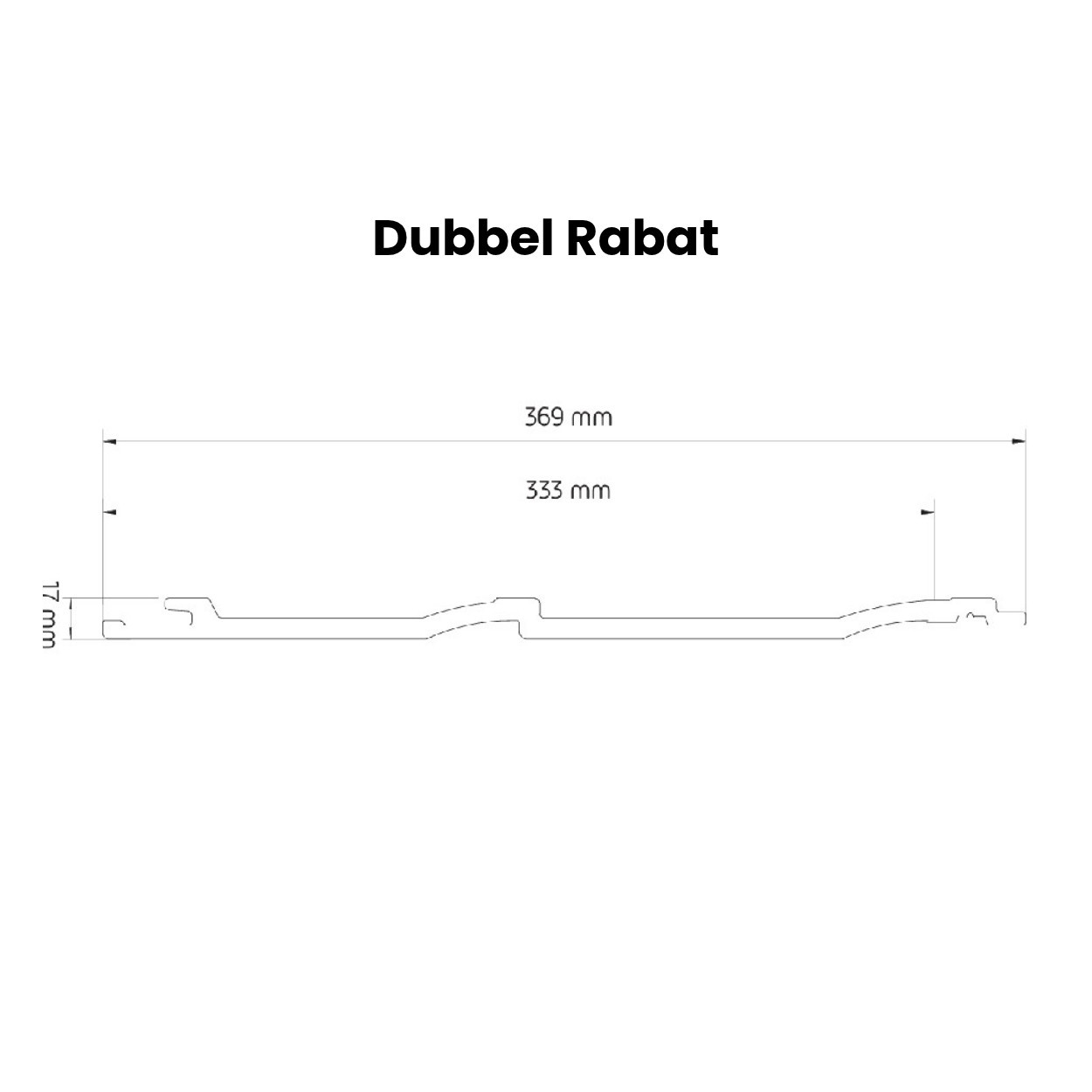 Escade Dubbel Rabat Cappuccino RAL1019 600cm - 2 stuks - 4m2
