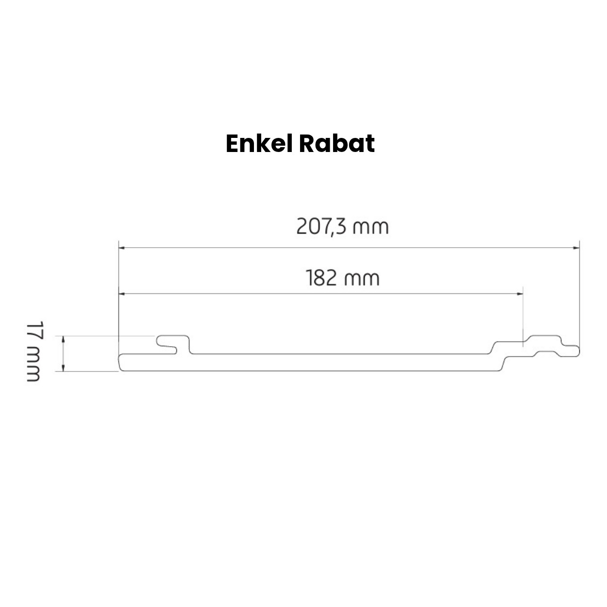 Escade Enkel Rabat Zuiver Wit RAL9010 320cm - 6 stuks - 3.26m2