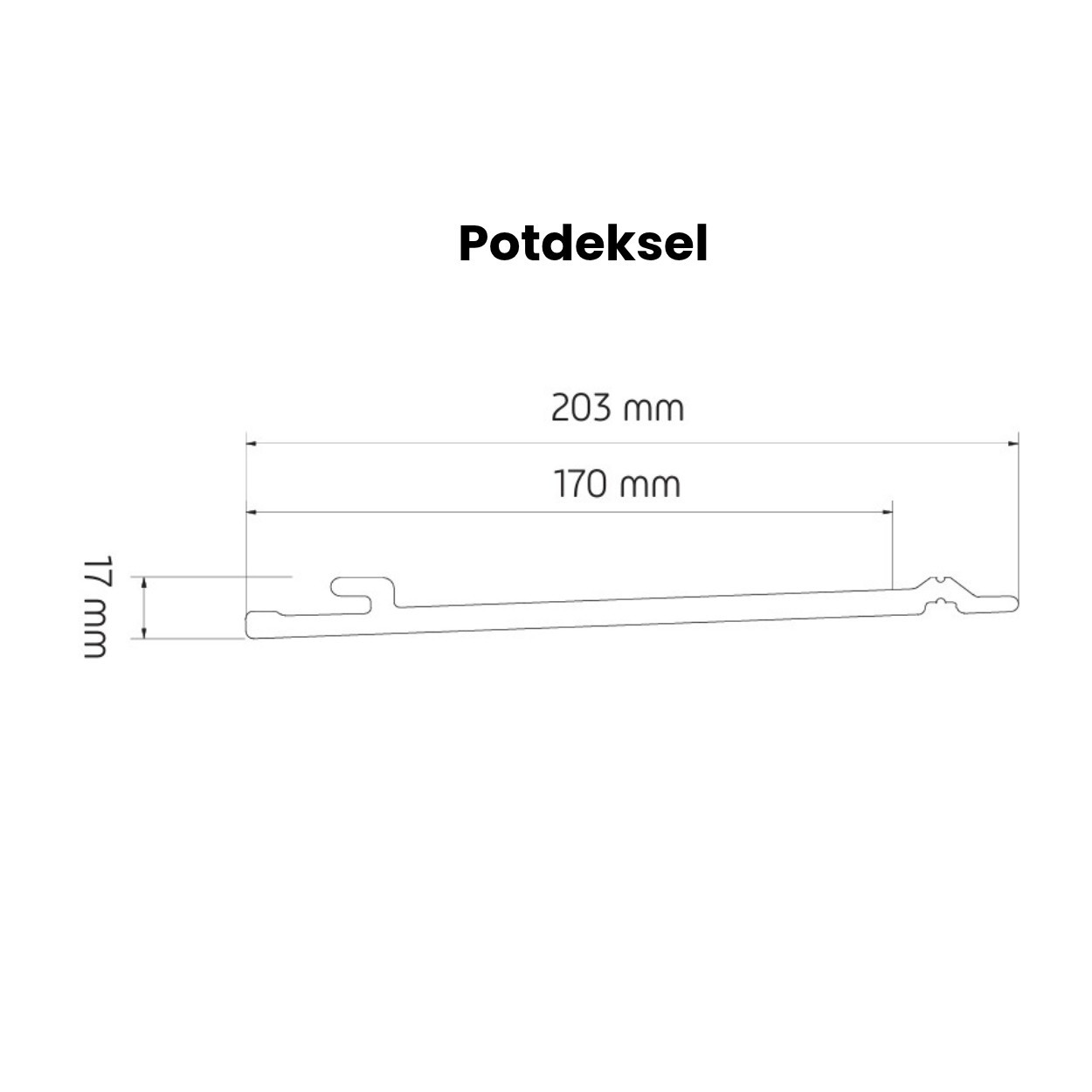 Escade Potdeksel Zuiver Wit RAL9010 320cm - 6 stuks - 3.26m2