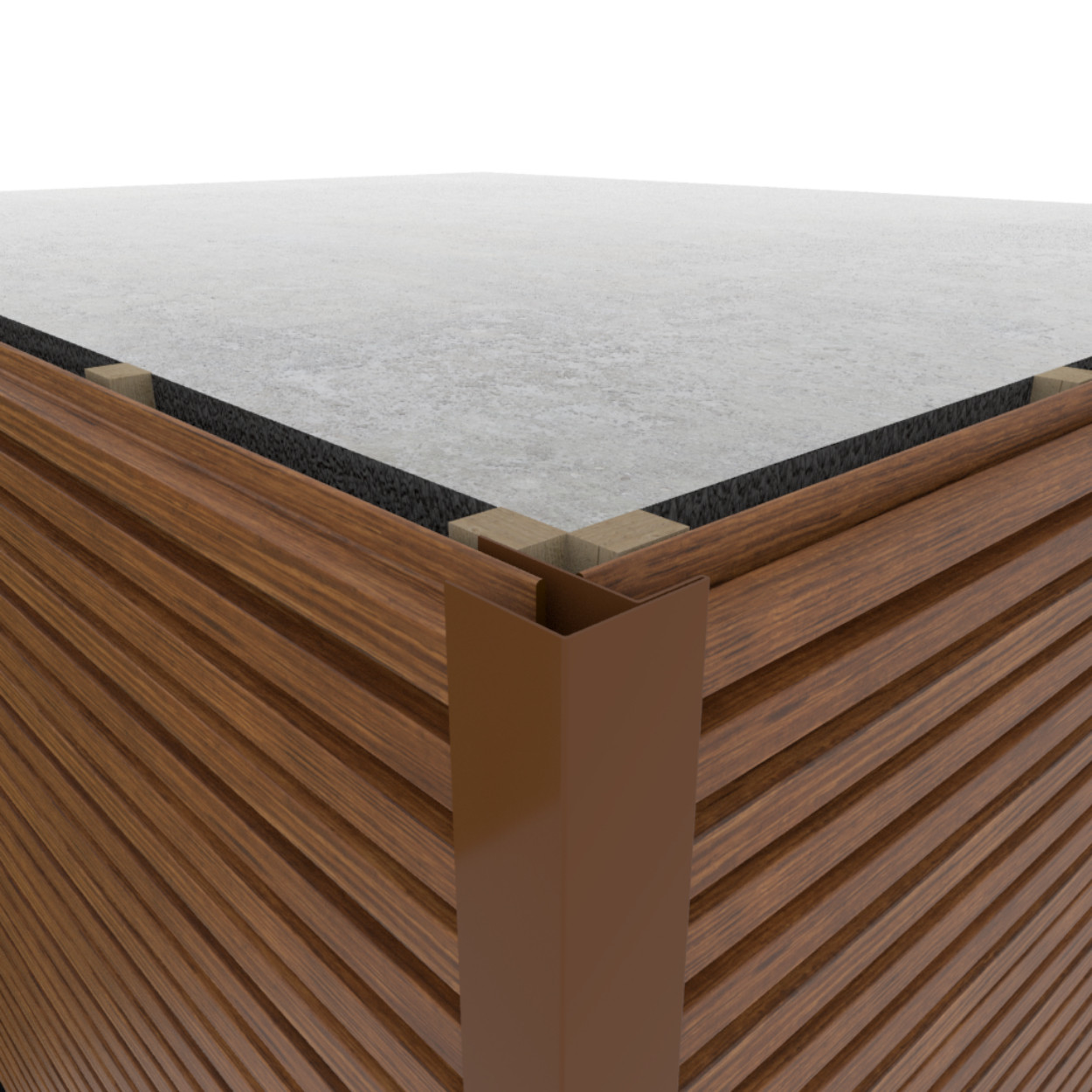 Fiberdeck WEO Essential F-profiel op kleur 300cm