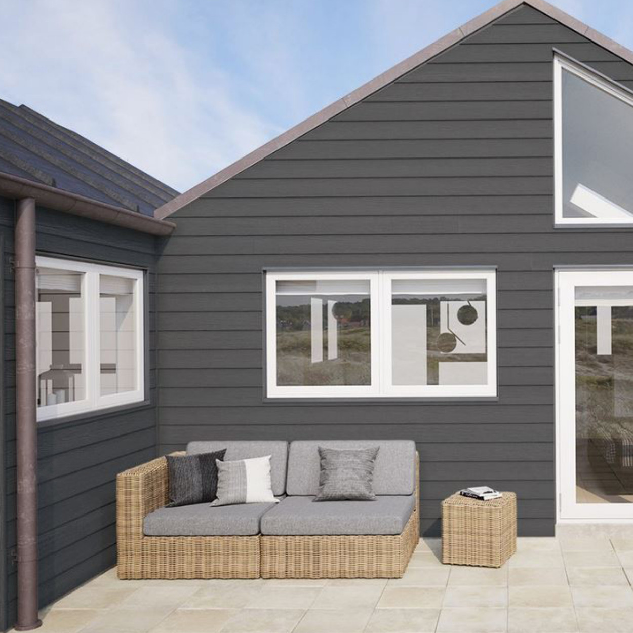 HardiePlank® Gevelbekleding Cedar Houtnerf Antracite Grey