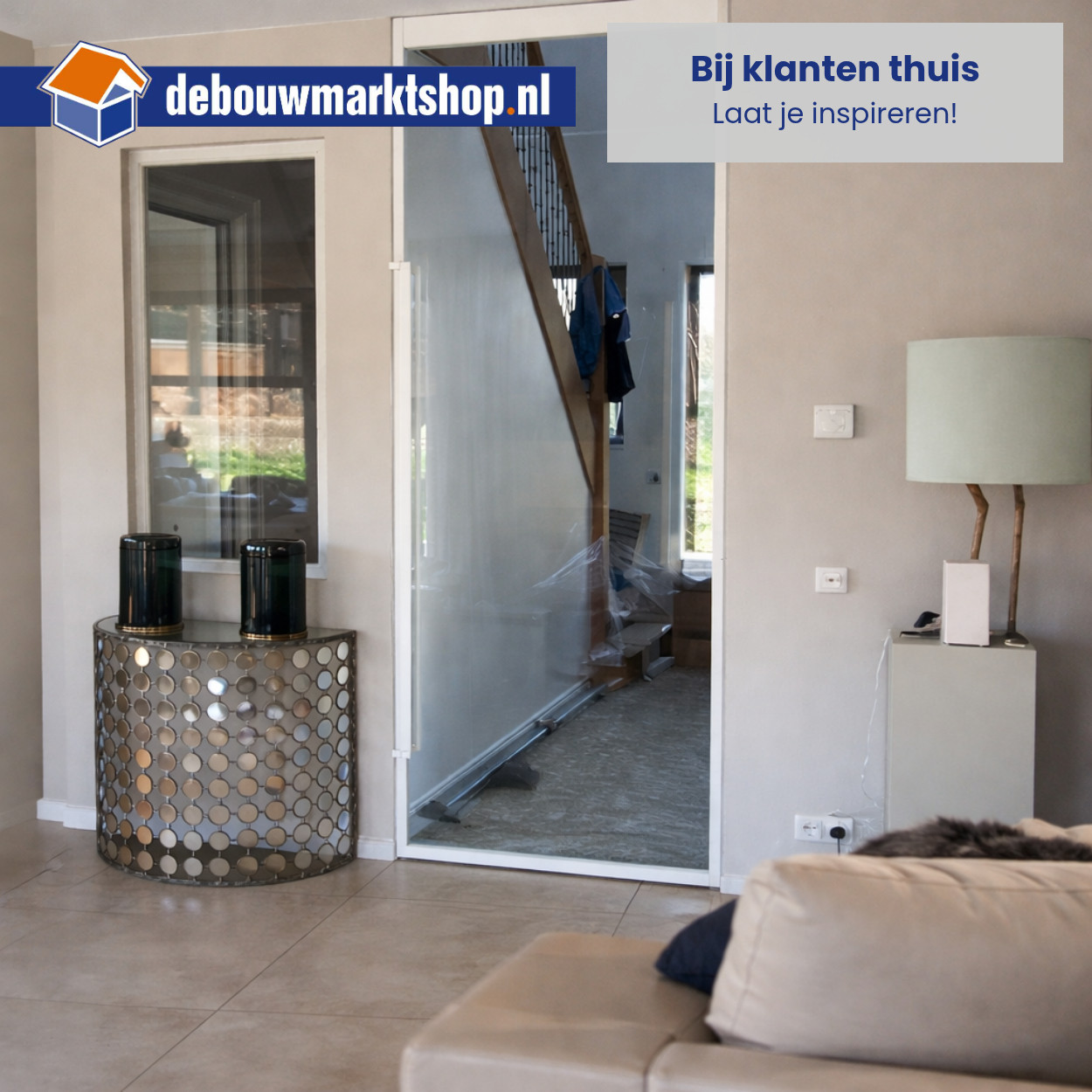 Binnendeur Skantrae SSL 14603 Blank Glas Wit Gelakt