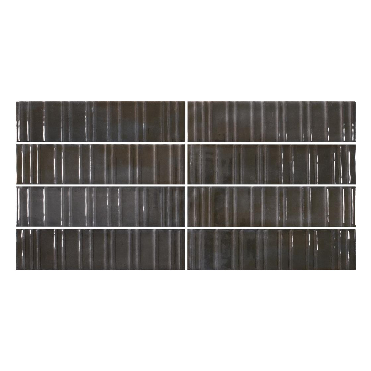 Durstone Concept Black Glossy Wandtegel 6x25cm