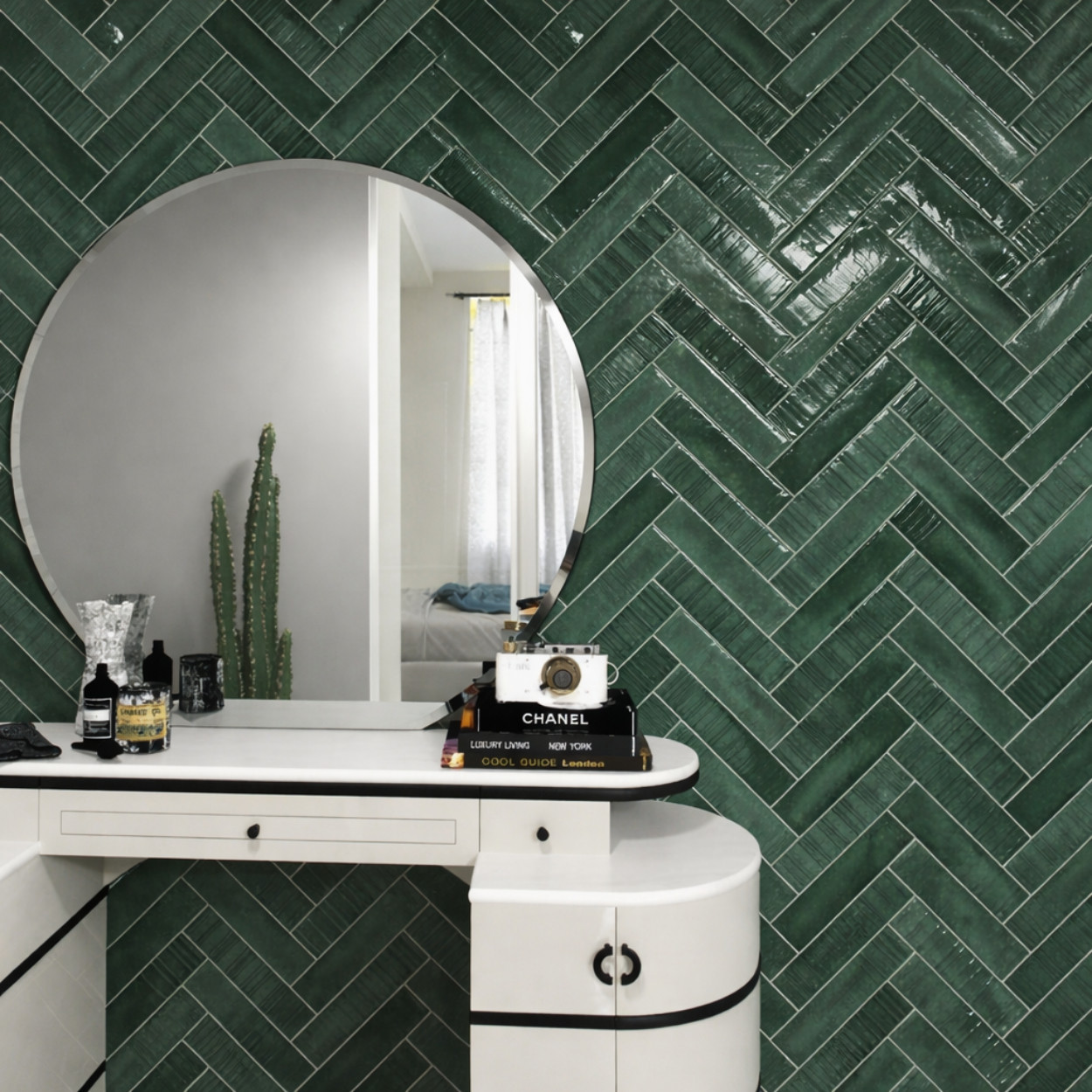 Durstone Concept Green Glossy Wandtegel 6x25cm
