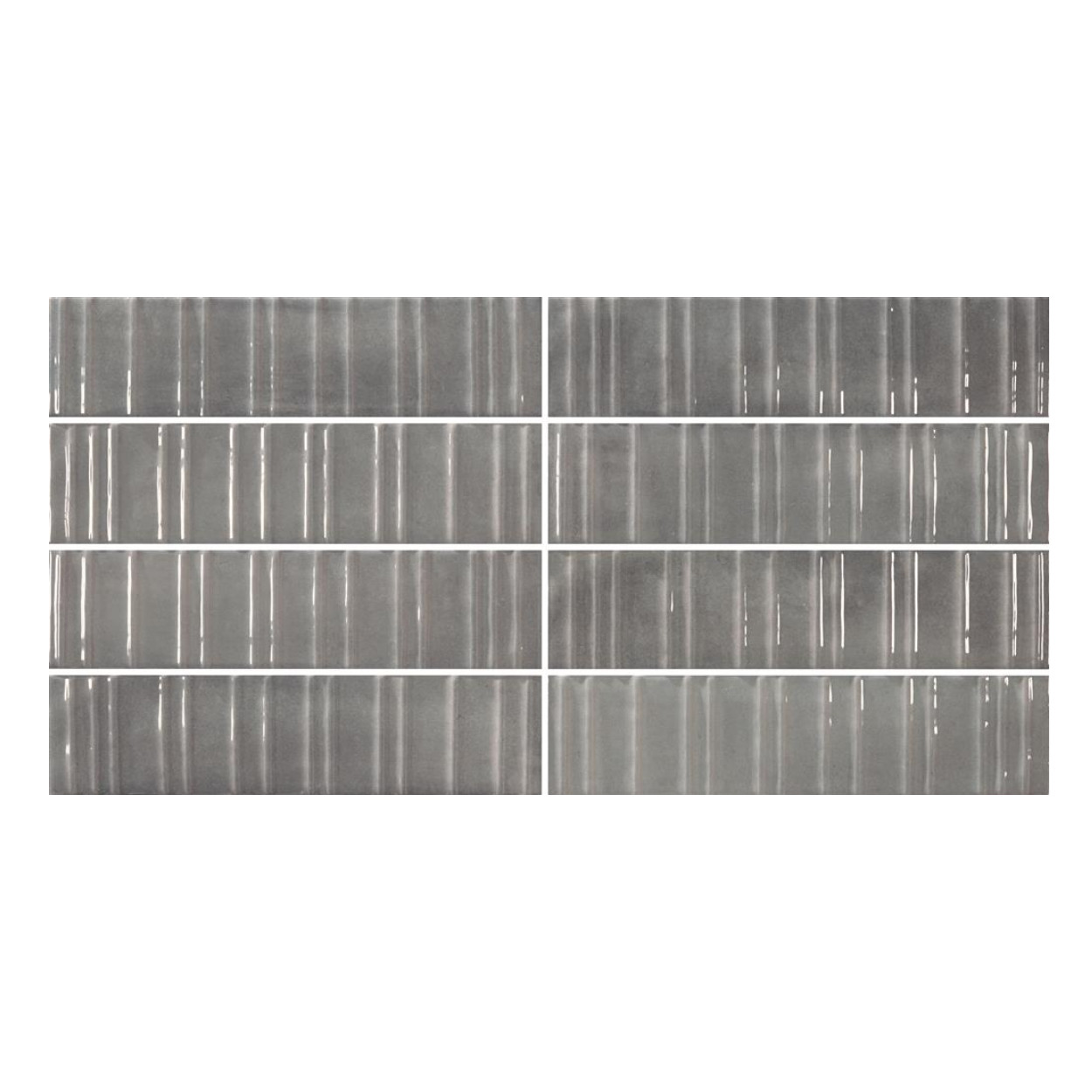 Durstone Concept Grey Glossy Wandtegel 6x25cm