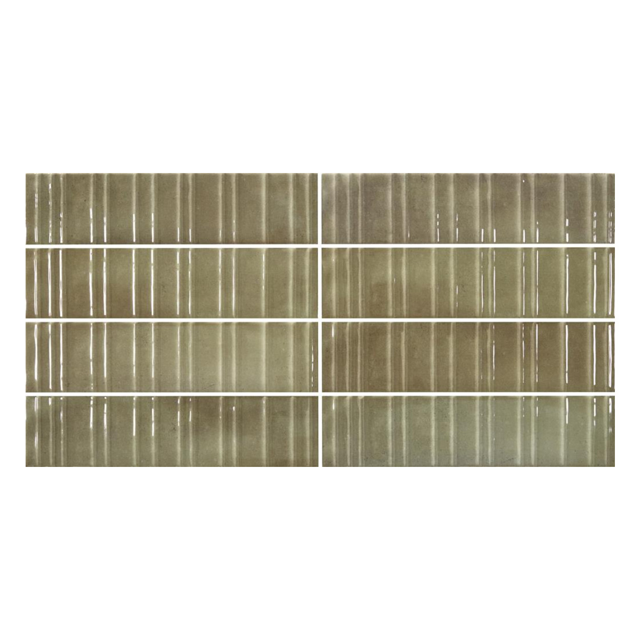 Durstone Concept Olive Glossy Wandtegel 6x25cm