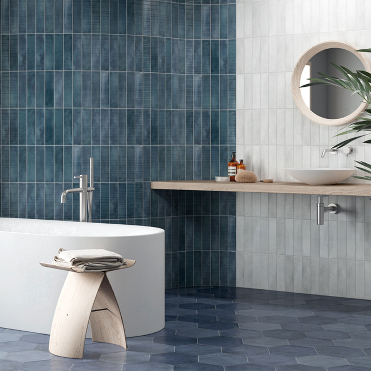 Durstone Imagine Blue Glossy Wandtegel 6x25cm