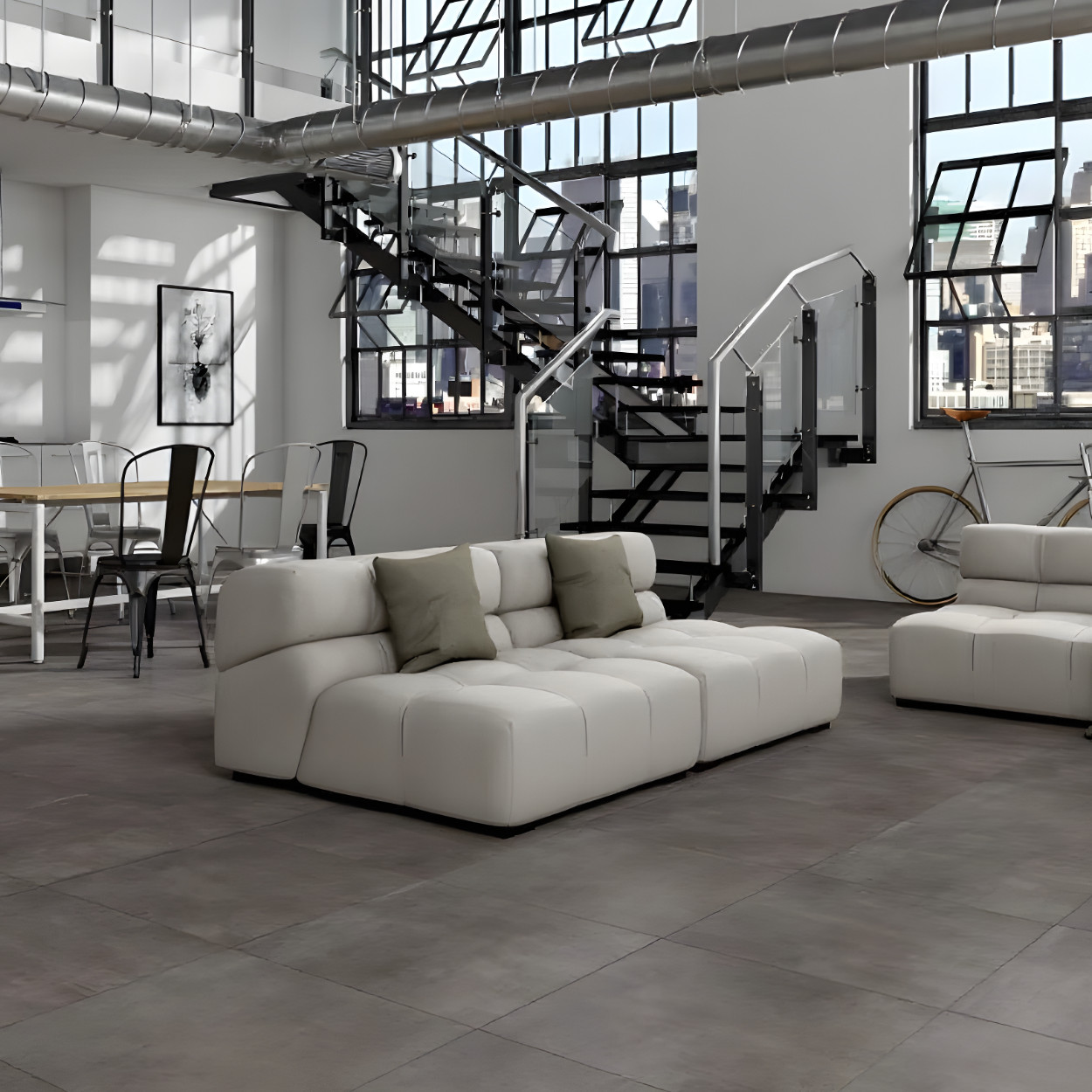 Vloertegel 60x60 Marengo Baltimore – Donkere betonlook tegel