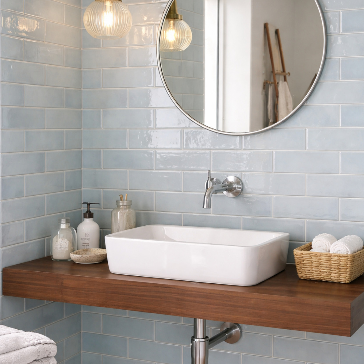 Ecoceramic Harlequin Wandtegel 7x28cm Blue