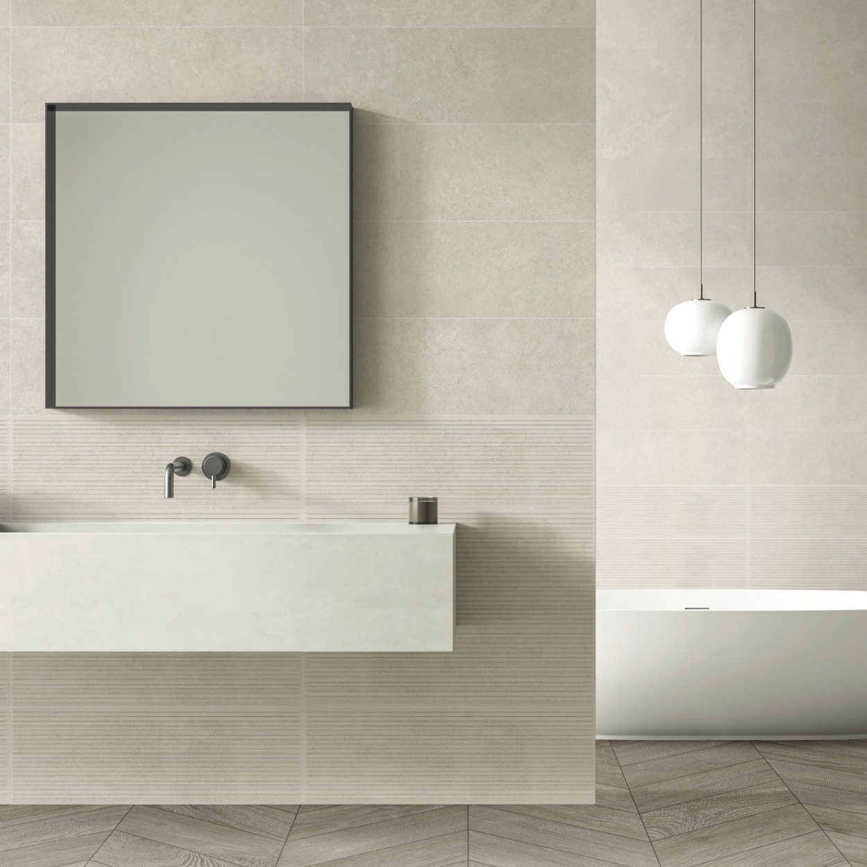 Mykonos Lille Blanco Wandtegel 25x75cm