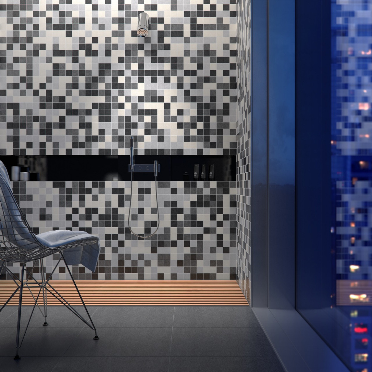 Recer Infinity Black Vloertegel 45x45cm