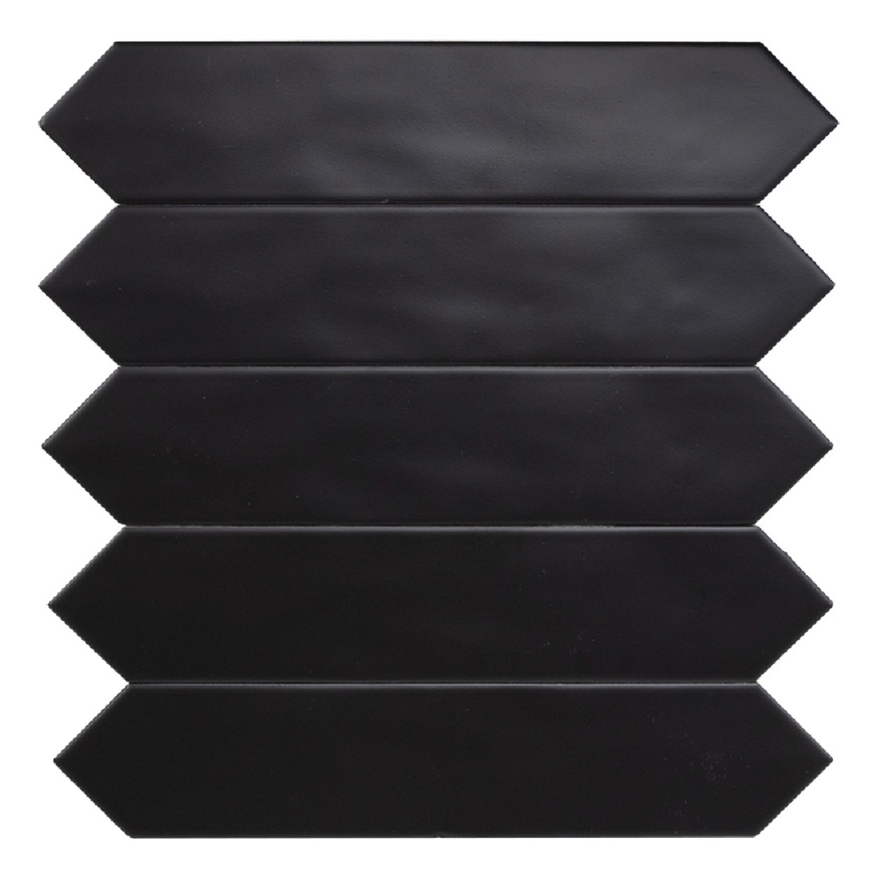 Rustic Wandtegel Spike 5x25cm Spike Mat Black