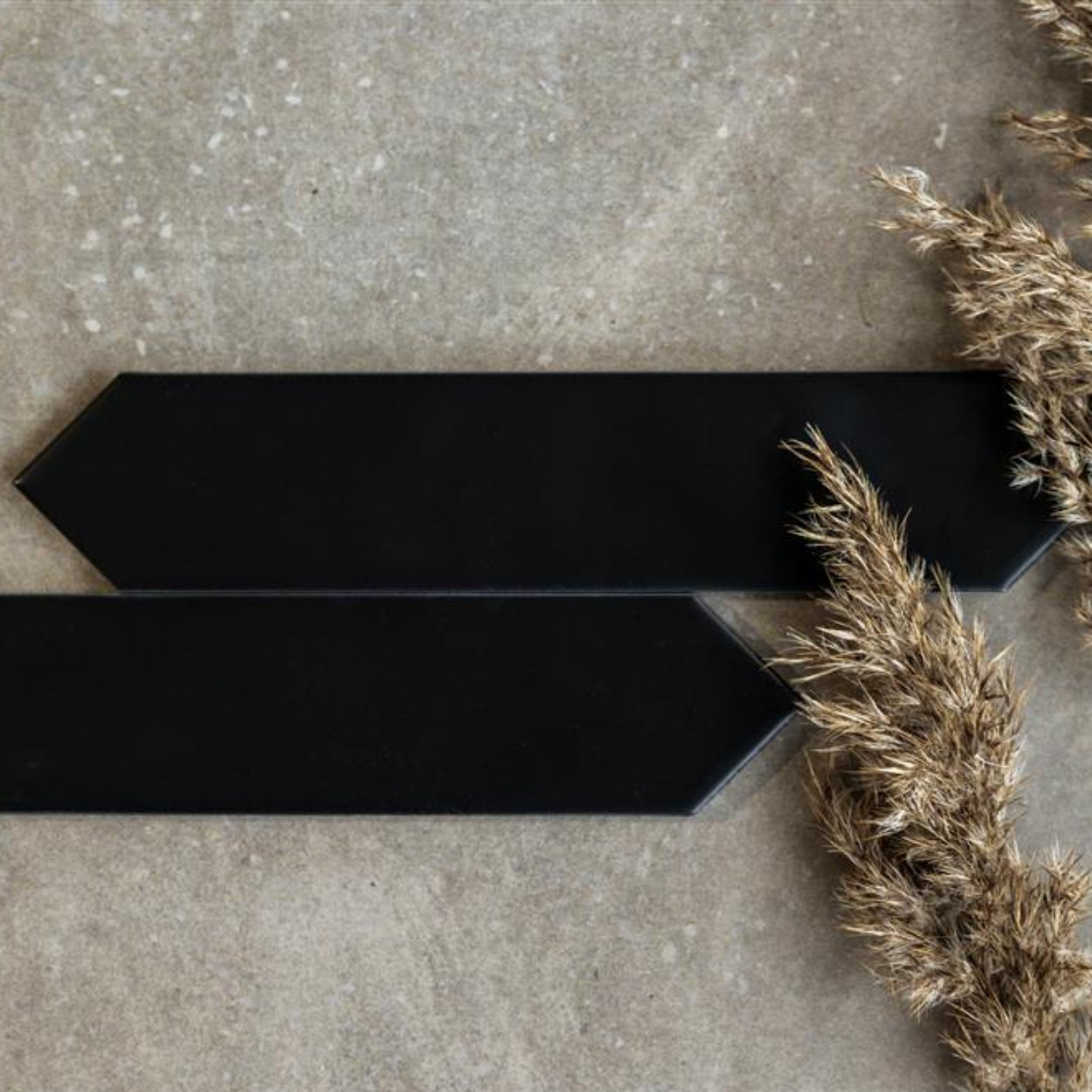 Rustic Wandtegel Spike 5x25cm Spike Mat Black