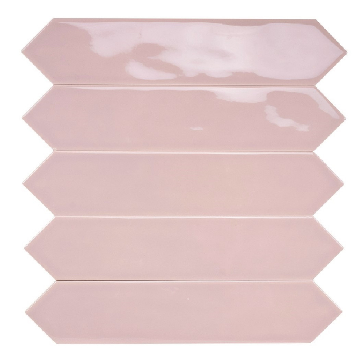 Rustic Wandtegel Spike 5x25cm Spike Glossy Pink