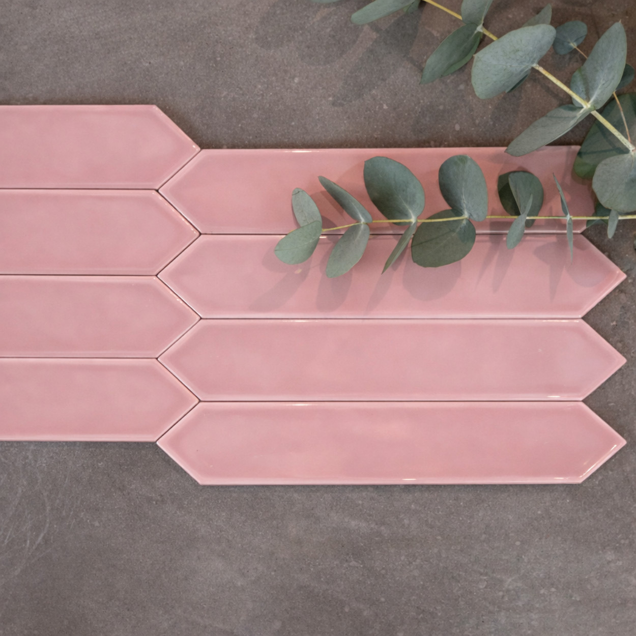 Rustic Wandtegel Spike 5x25cm Spike Glossy Pink
