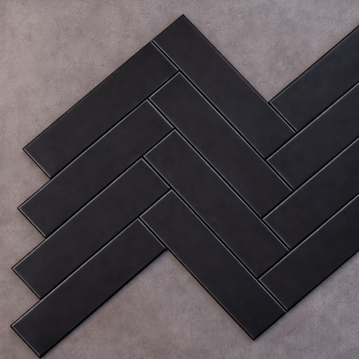 Rustic Wandtegel Stripe 7.5x30cm Stripe Mat Black
