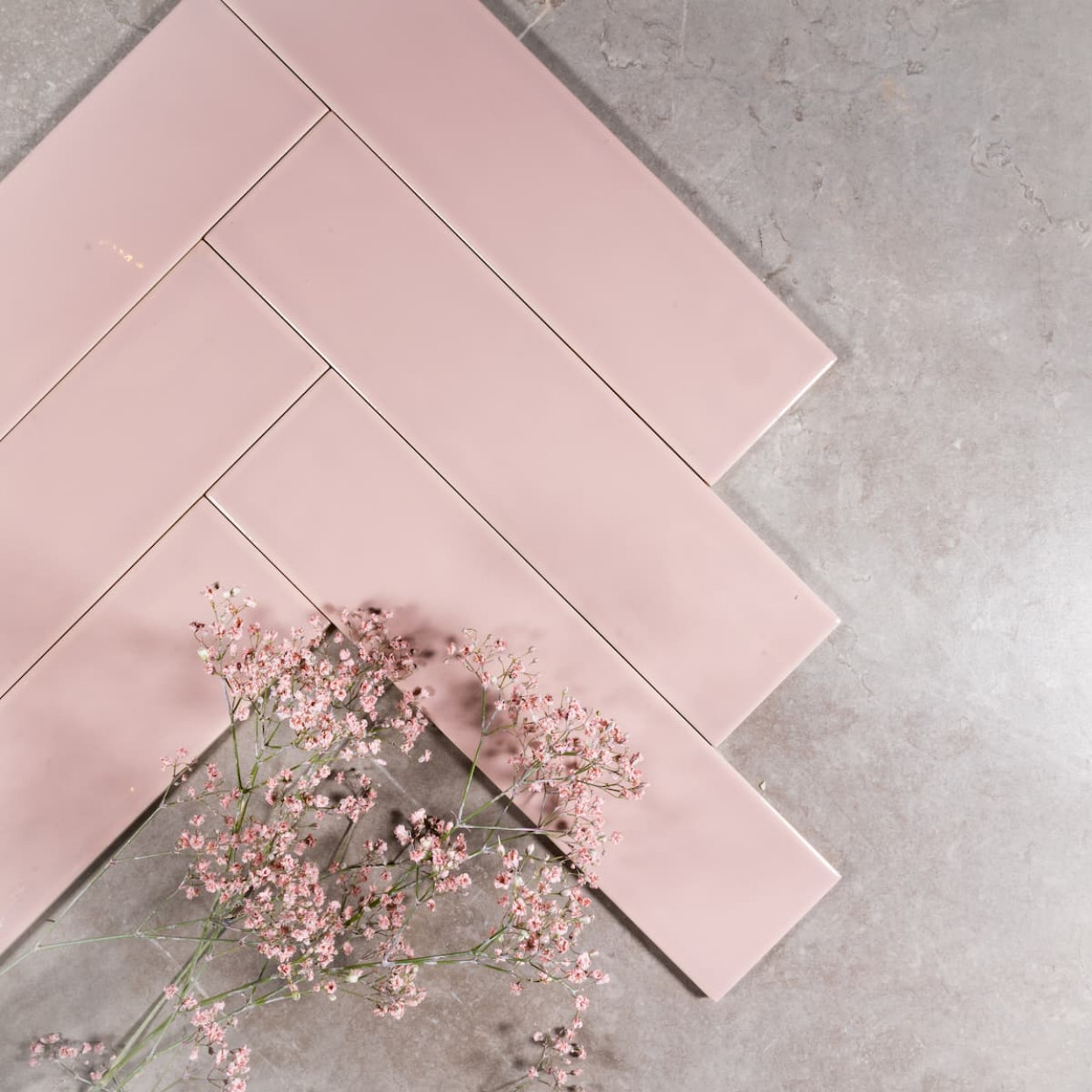 Rustic Wandtegel Stripe 7.5x30cm Stripe Glossy Pink