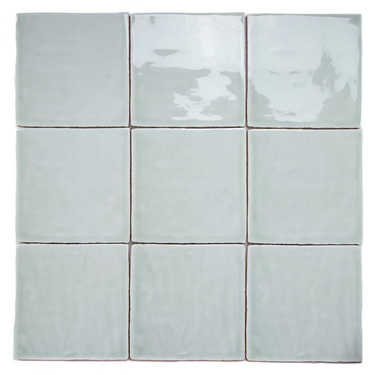 Rustic Handmade Wandtegel 13x13cm Vierkant Glossy Turqouise