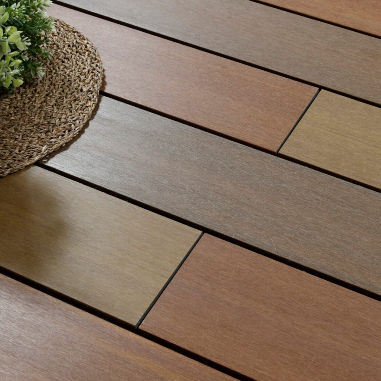 Fiberdeck Exotics Composiet Vlonderplank Massief Ipé Tri-Color