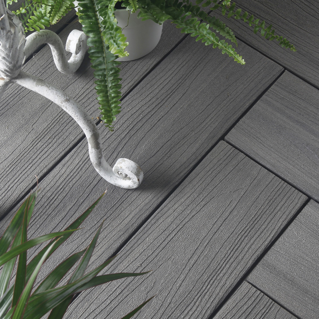 Fiberdeck Harmony Composiet Vlonderplank Massief Ocean Grey