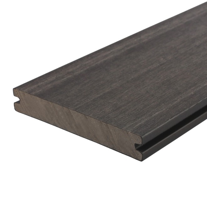 Fiberdeck Premium Composiet Vlonderplank Massief Dark Grey