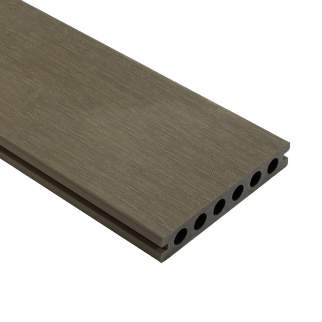 Fiberdeck Premium Composiet Vlonderplank Semi-Massief Light Grey