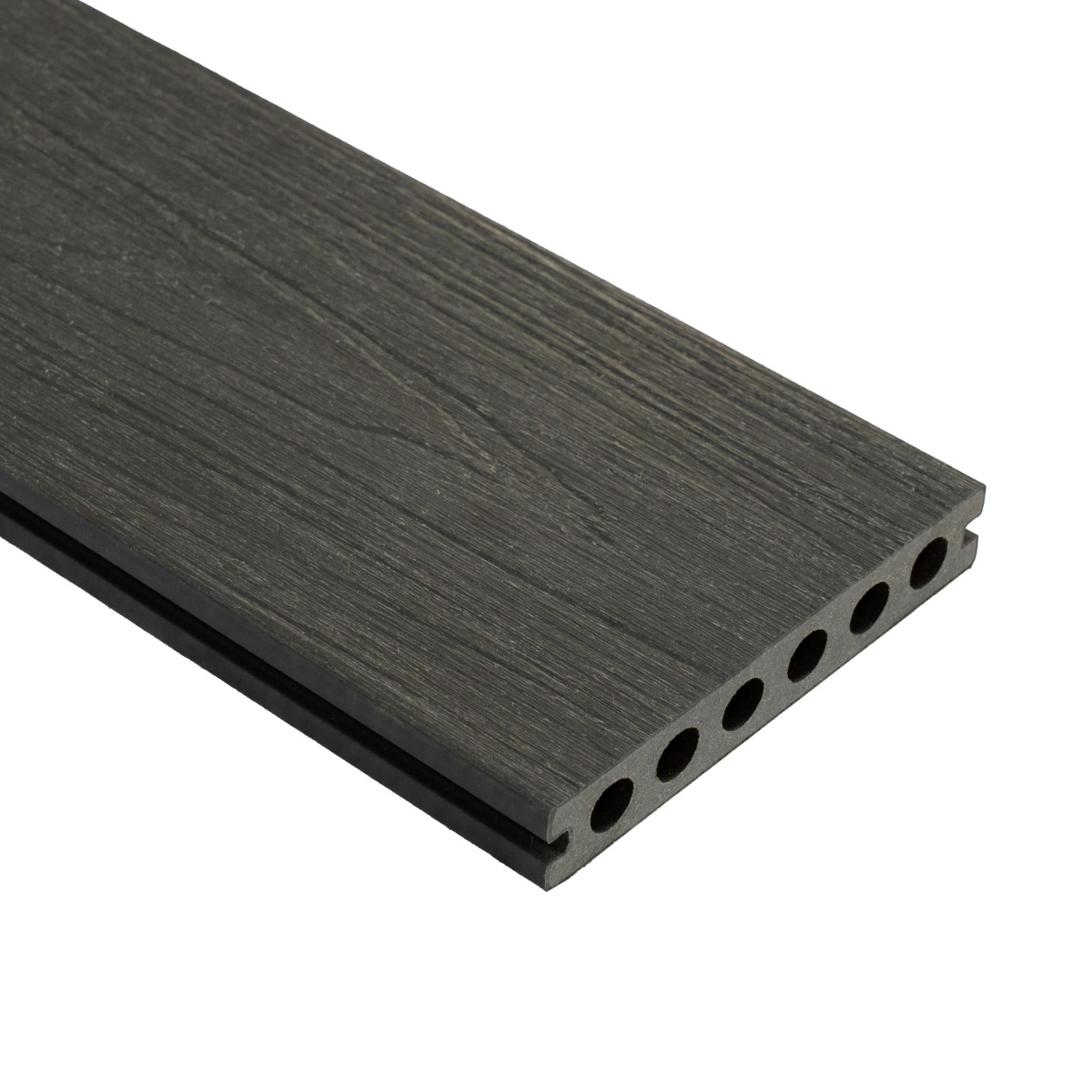 Fiberdeck Premium Composiet Vlonderplank Semi-Massief Dark Grey