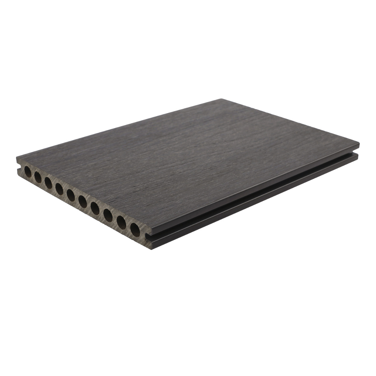 Fiberdeck Premium Composiet Vlonderplank Semi-Massief Dark Grey