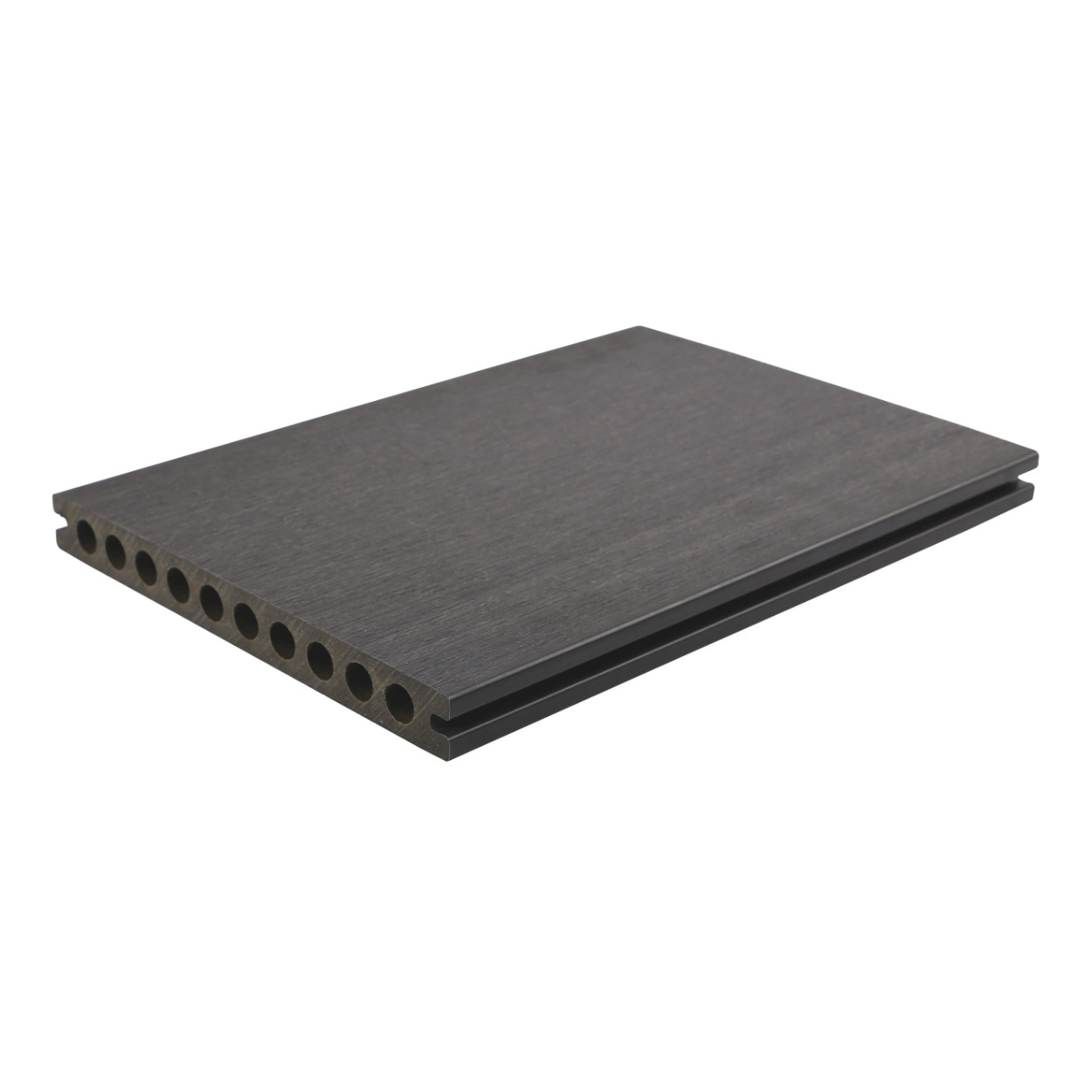 Fiberdeck Premium Composiet Vlonderplank Semi-Massief Dark Grey