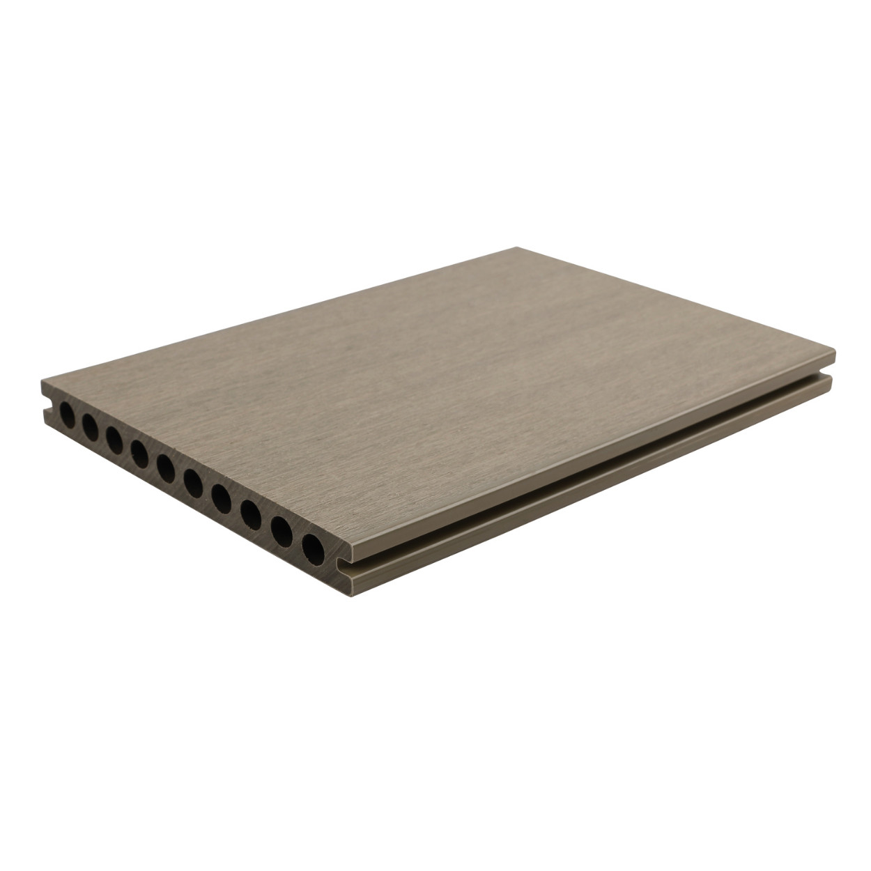 Fiberdeck Premium Composiet Vlonderplank Semi-Massief Light Grey