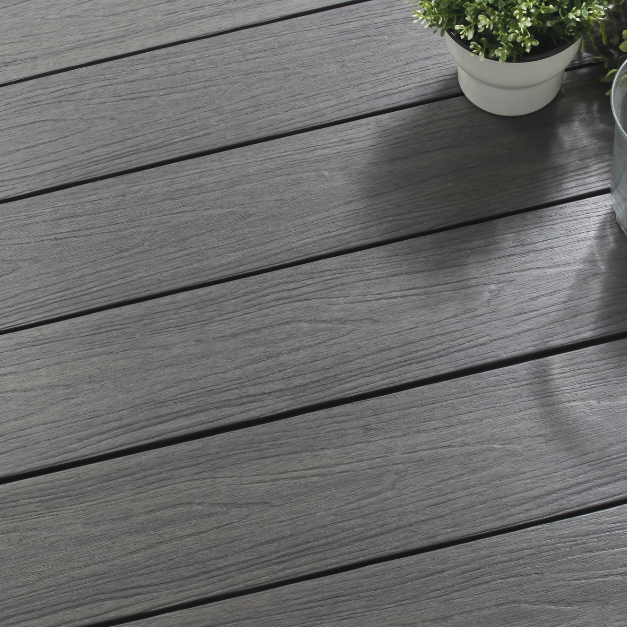 Fiberdeck Premium Kantplank Dark Grey