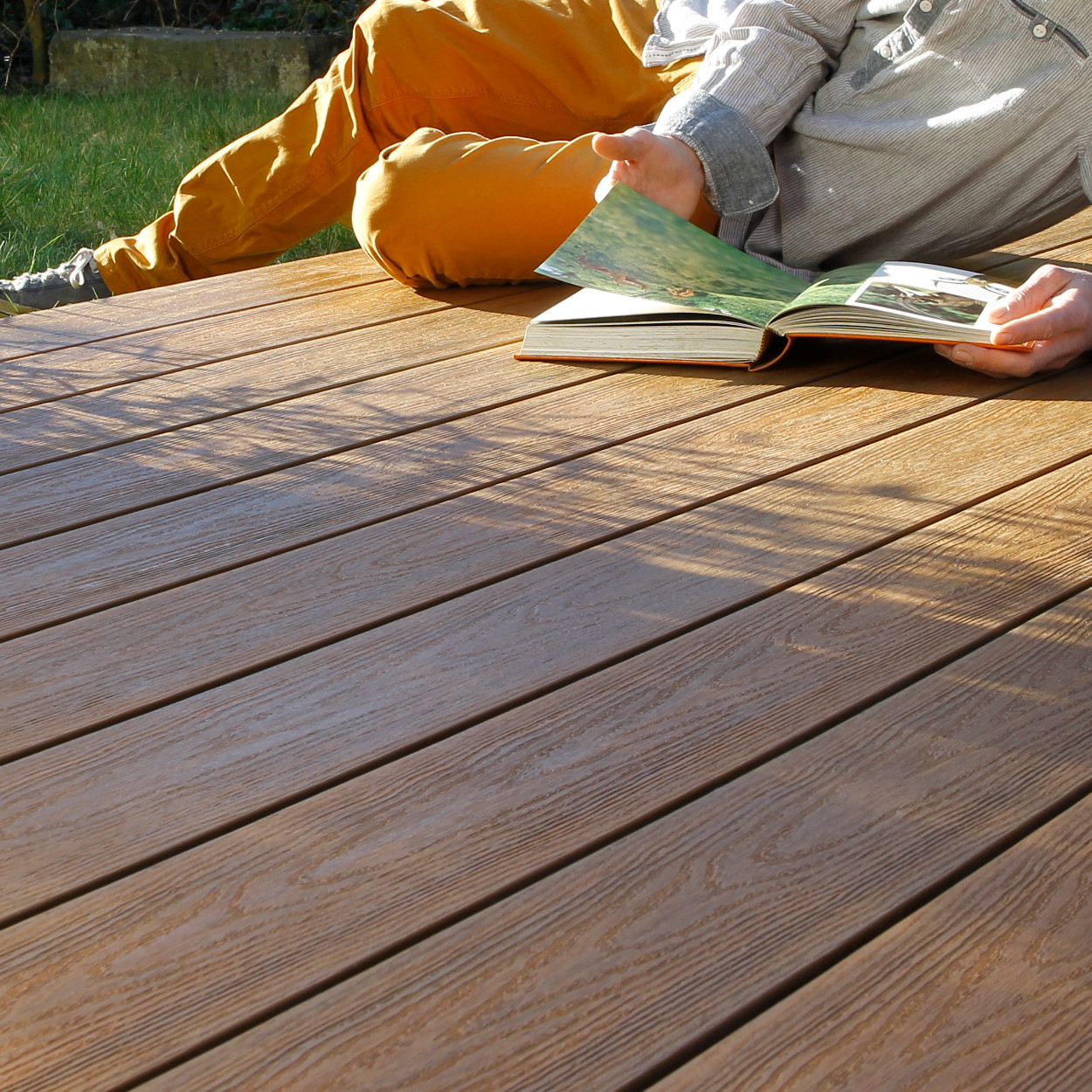 Fiberdeck Premium Composiet Vlonderplank Semi-Massief Teak