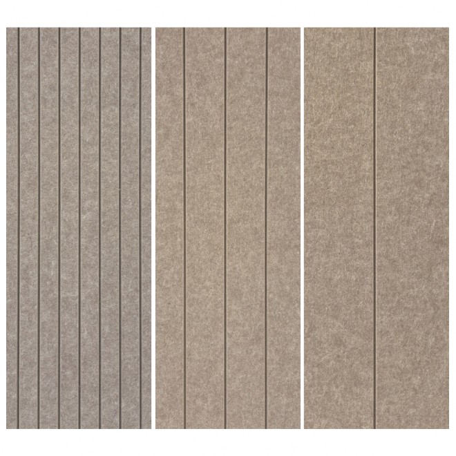 Muro Akoestisch PET Vilt Wandpaneel Lichtbruin 520 – 120x60 cm – 2 st