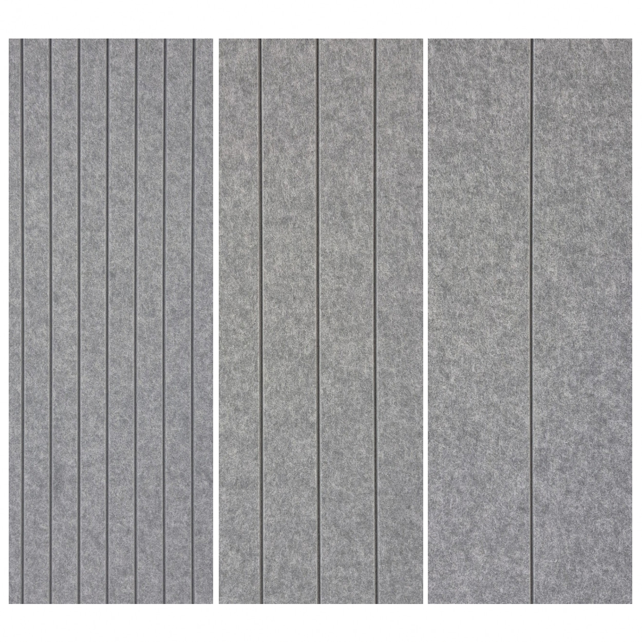 Muro Akoestisch PET Vilt Wandpaneel Grijs 530 – 120x60 cm – 2 st