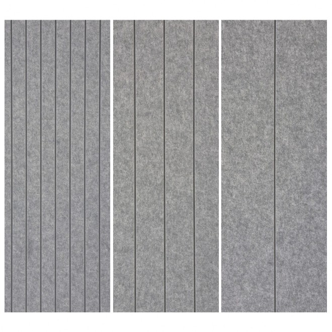 Muro Akoestisch PET Vilt Wandpaneel Grijs 530 – 120x60 cm – 2 st