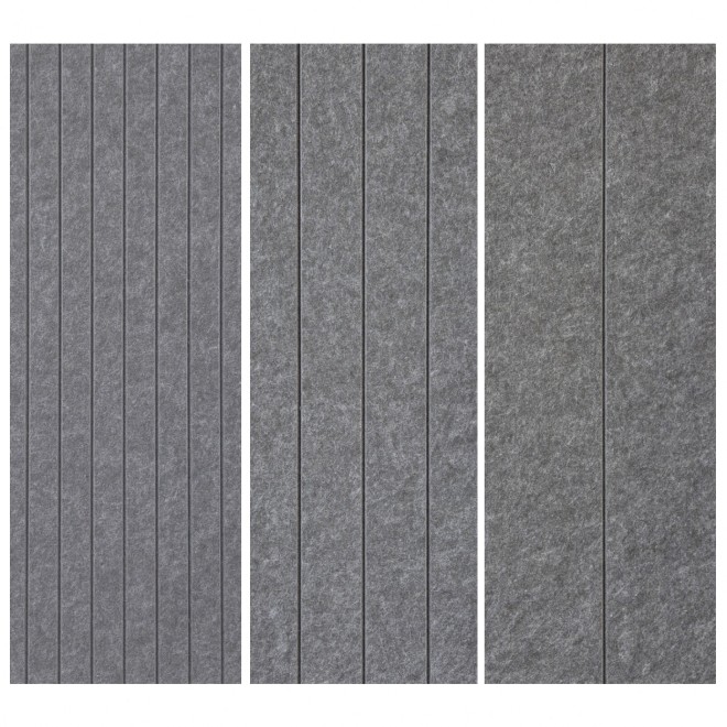 Muro Akoestisch PET Vilt Wandpaneel Donkergrijs 540 – 120x60 cm – 2 st