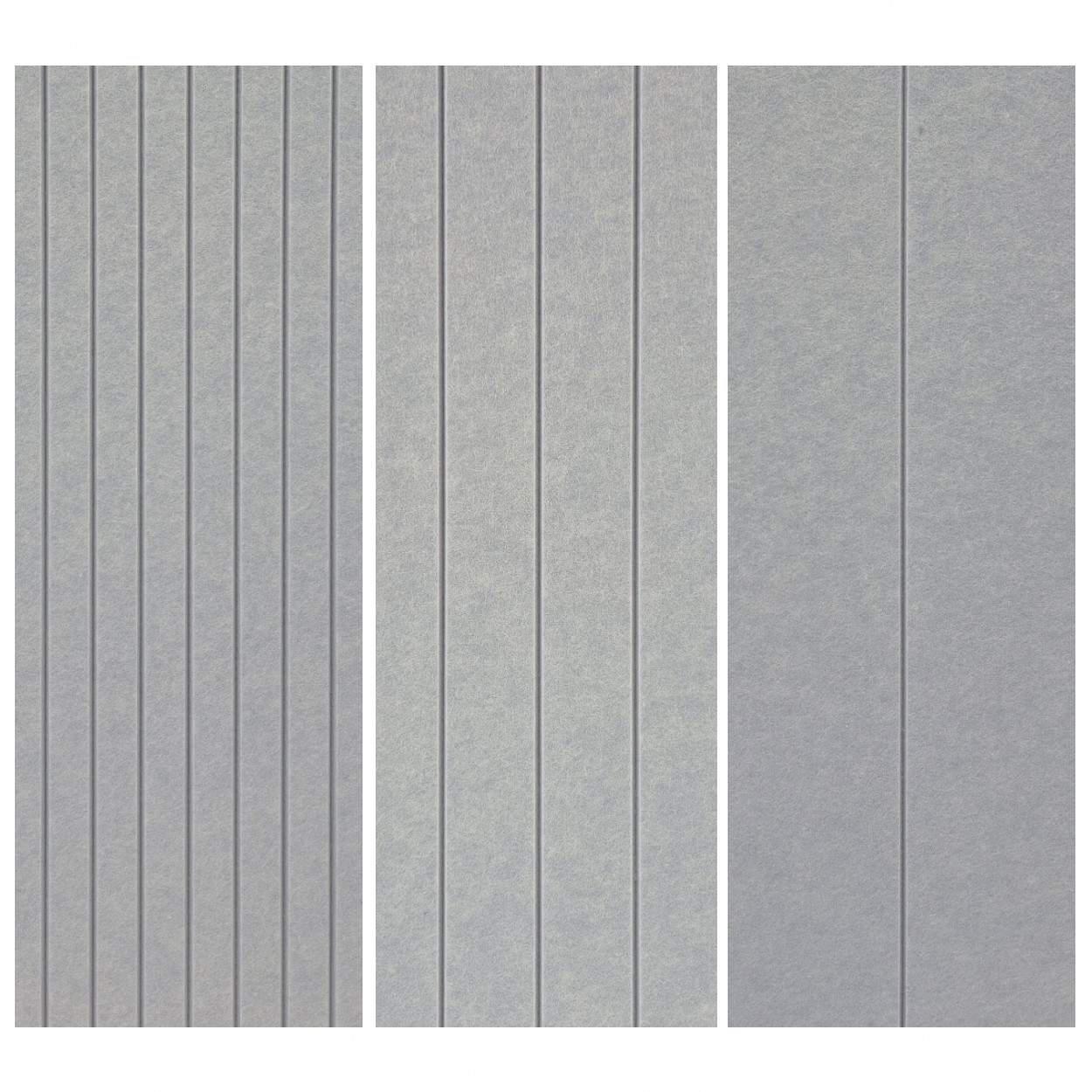 Muro Akoestisch PET Vilt Wandpaneel Zilvergrijs 550 – 120x60 cm – 2 st