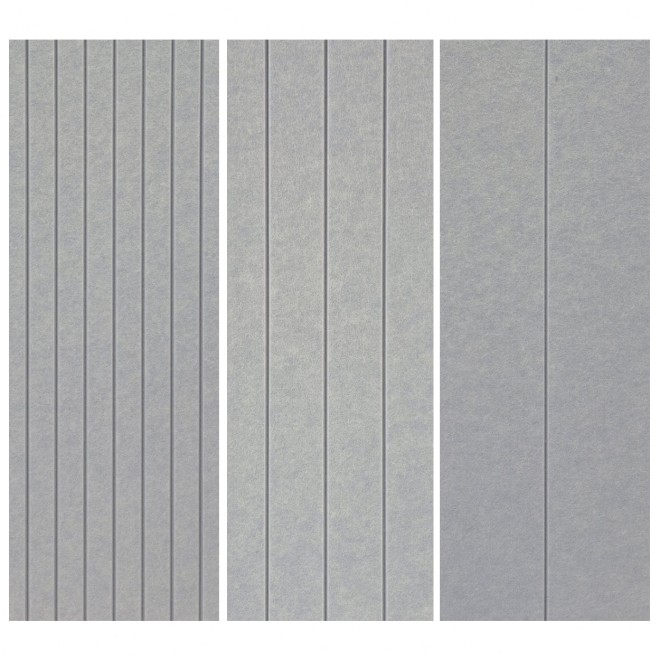 Muro Akoestisch PET Vilt Wandpaneel Zilvergrijs 550 – 120x60 cm – 2 st