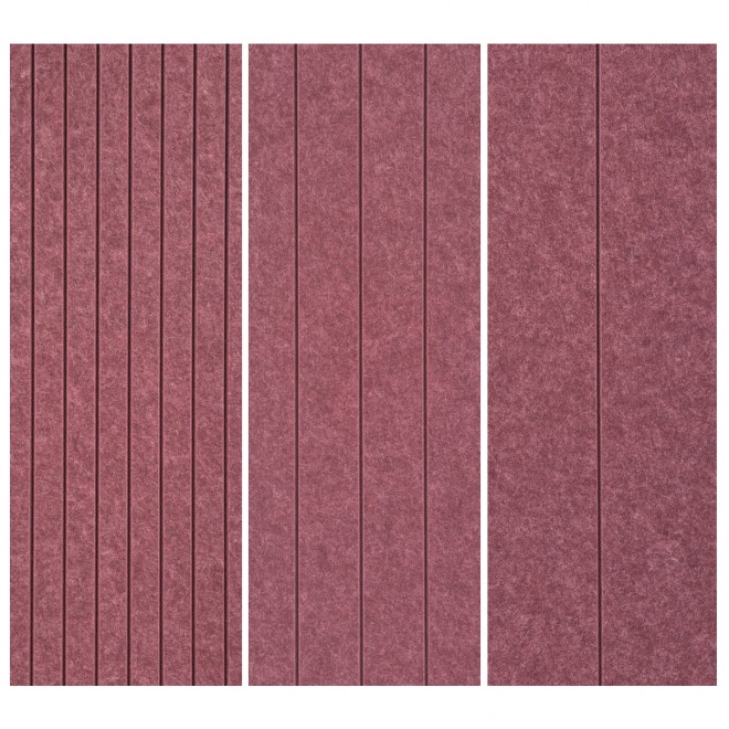 Muro Akoestisch PET Vilt Wandpaneel Bordeauxrood 590 – 120x60 cm – 2 st