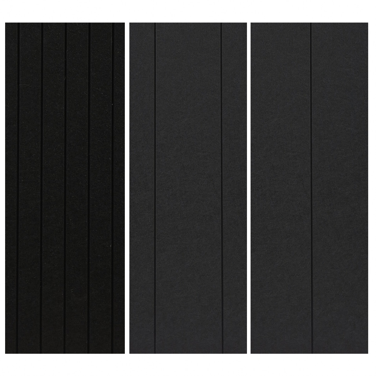 Muro Akoestisch PET Vilt Wandpaneel Zwart 610 – 120x60 cm – 2 st