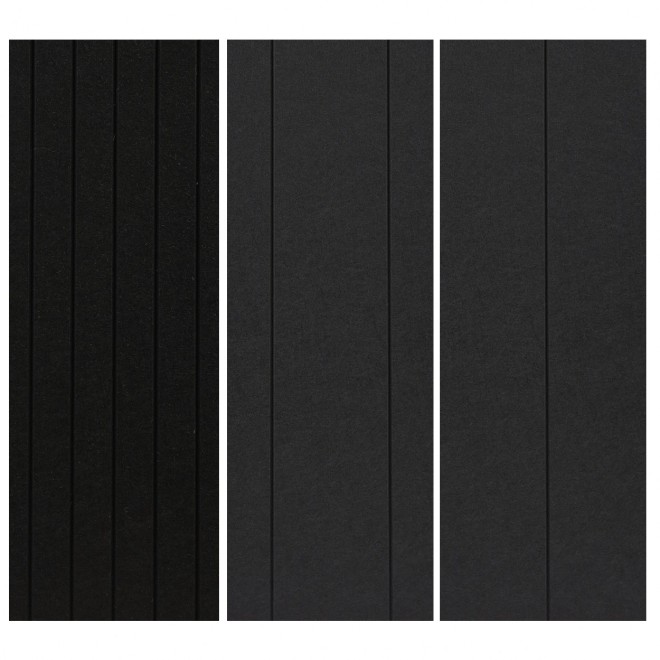 Muro Akoestisch PET Vilt Wandpaneel Zwart 610 – 120x60 cm – 2 st