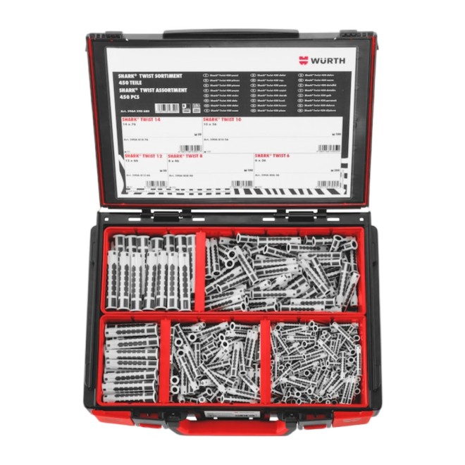 Würth SHARK Twist Pluggenset | 450-delig