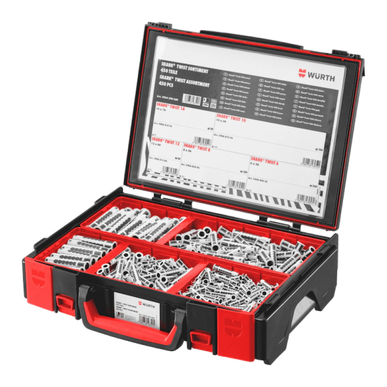 Würth SHARK Twist Pluggenset | 450-delig