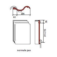 Monier dakpan OVH206 Natuurrood pak/6st