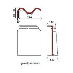 Monier gevelpan links OVH206 Natuurrood
