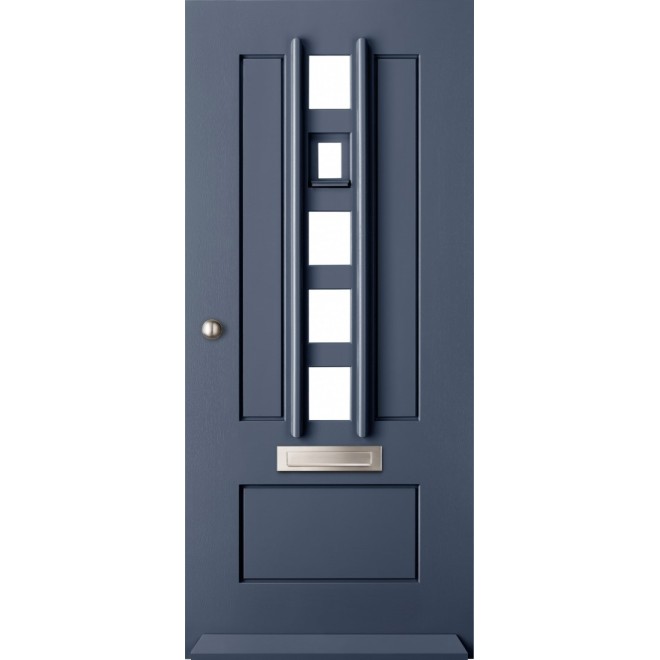 Voordeur Austria City Line Warmond Merbau Blank Glas 