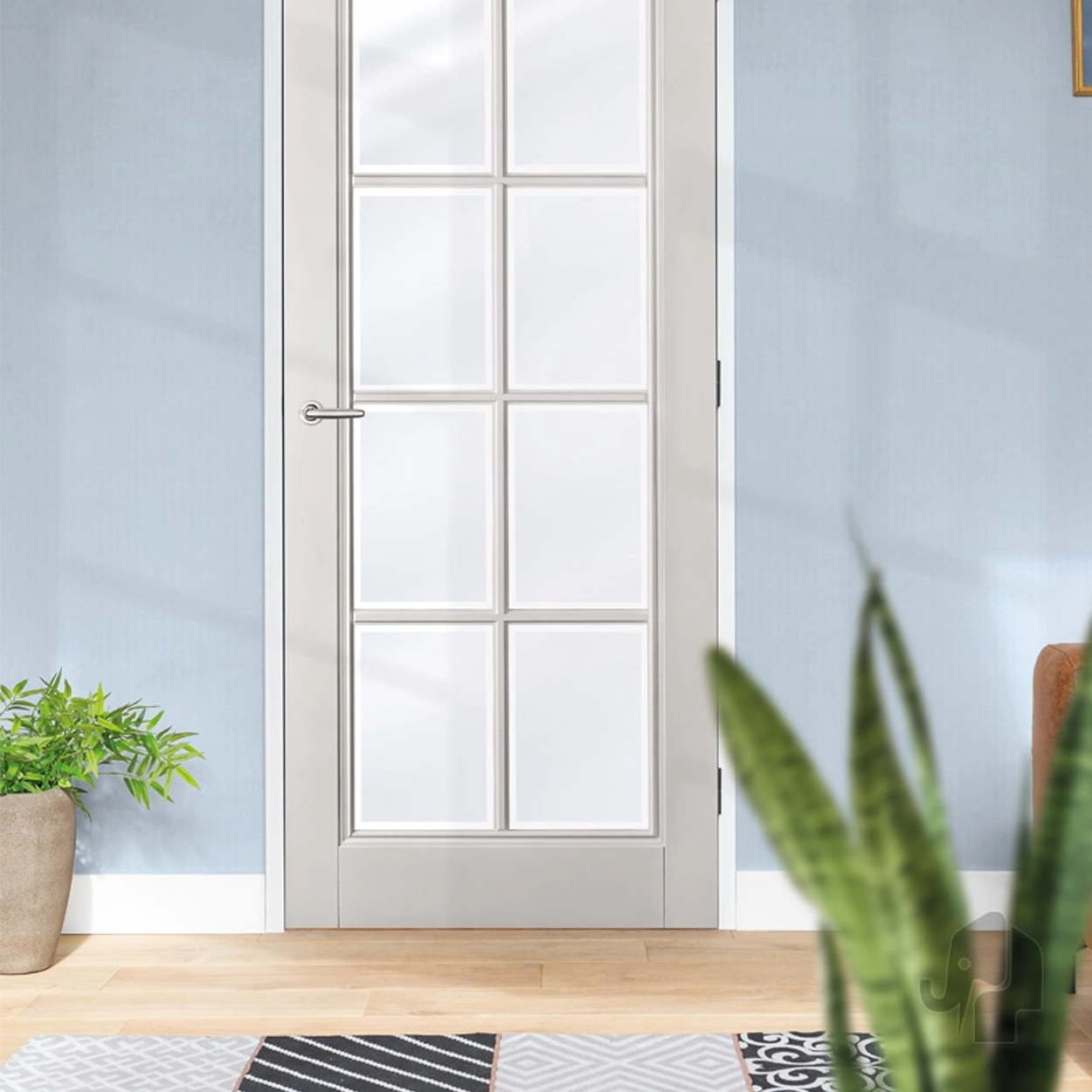 Binnendeur Austria Classic White Naarden met geplaatst Blank Facetglas