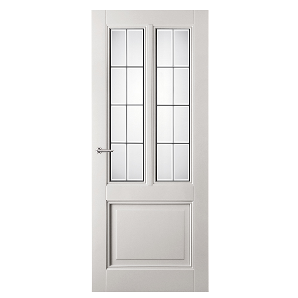 Binnendeur Austria Classic White Veere met geplaatst Glas-in-lood